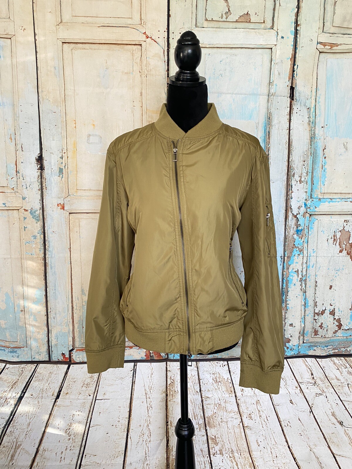 Jones Women's Green Olive Bomber Jacket 