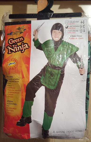 Ninja Boys Costume Fancy Dragon Warrior Dress Halloween Outfit W