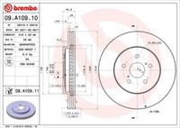 2X Brembo 09.A109.11 Bremsscheibe FüR Lexus