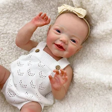 Reborn Baby Dolls 20" Lifelike Smiling Newborn Full Body Vinyl Adorable Girl Toy