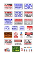 1:25 G scale model auto repair shop car garage signs