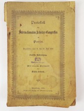 Minutes of the International Workers Congress Wilhelm Liebknecht 1890 SPD