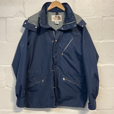 NORTH FACE Vintage Mens Large Gore-Tex Insulated Hooded Blue Jacket - USA Made