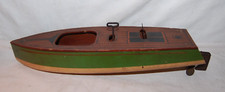 Vintage Keystone Windup Wood Race Boat 1920-1930's 13 "