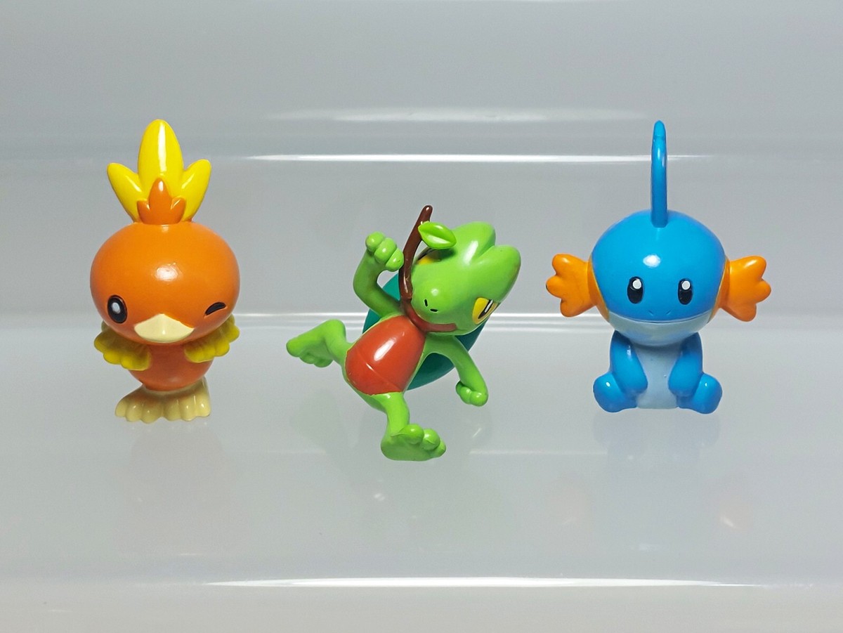 Torchic Treecko Mudkip Pokemon Figure Set Bandai Gashapon G04 1.3