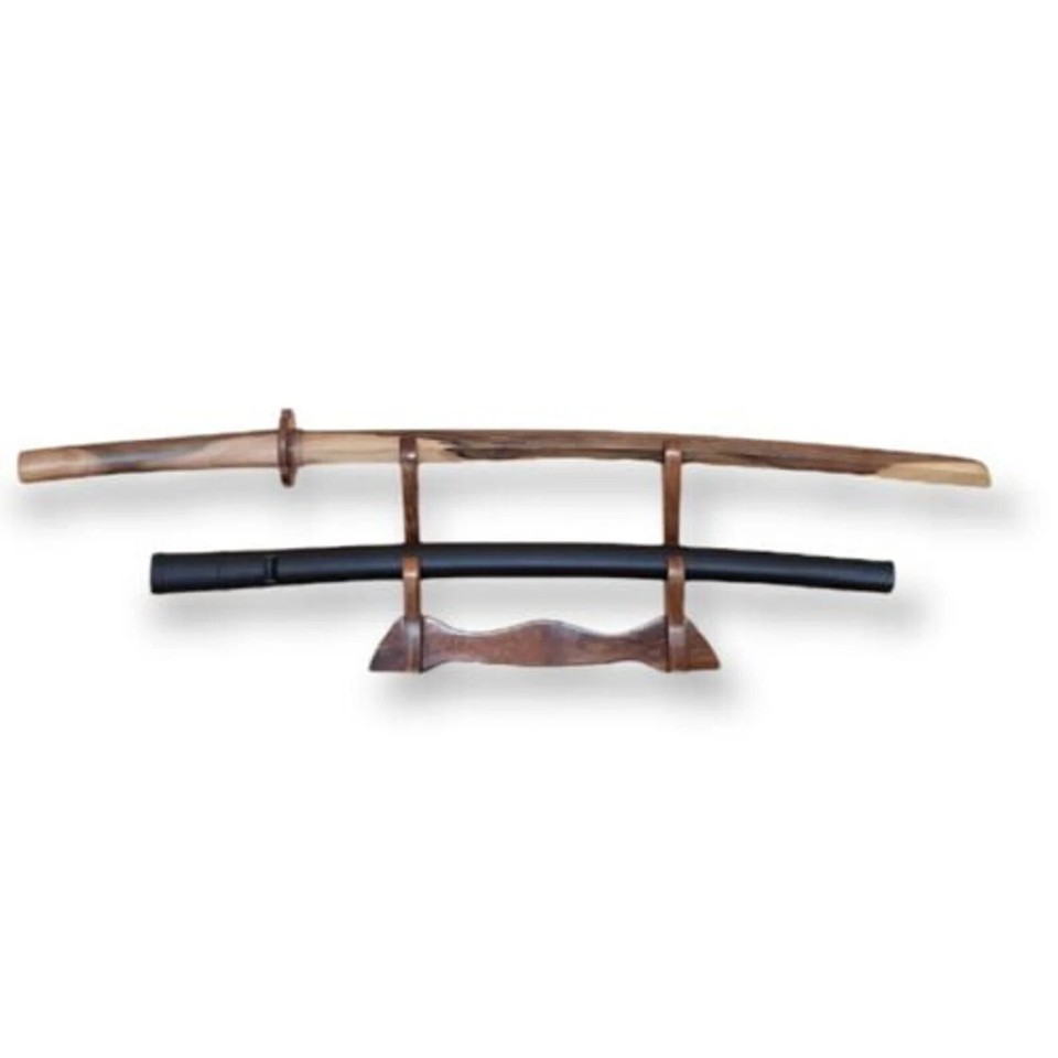 Shoto Wakizashi Pro Bois Chêne Noir Kenjutsu Kendo Spade Samurai Aikido