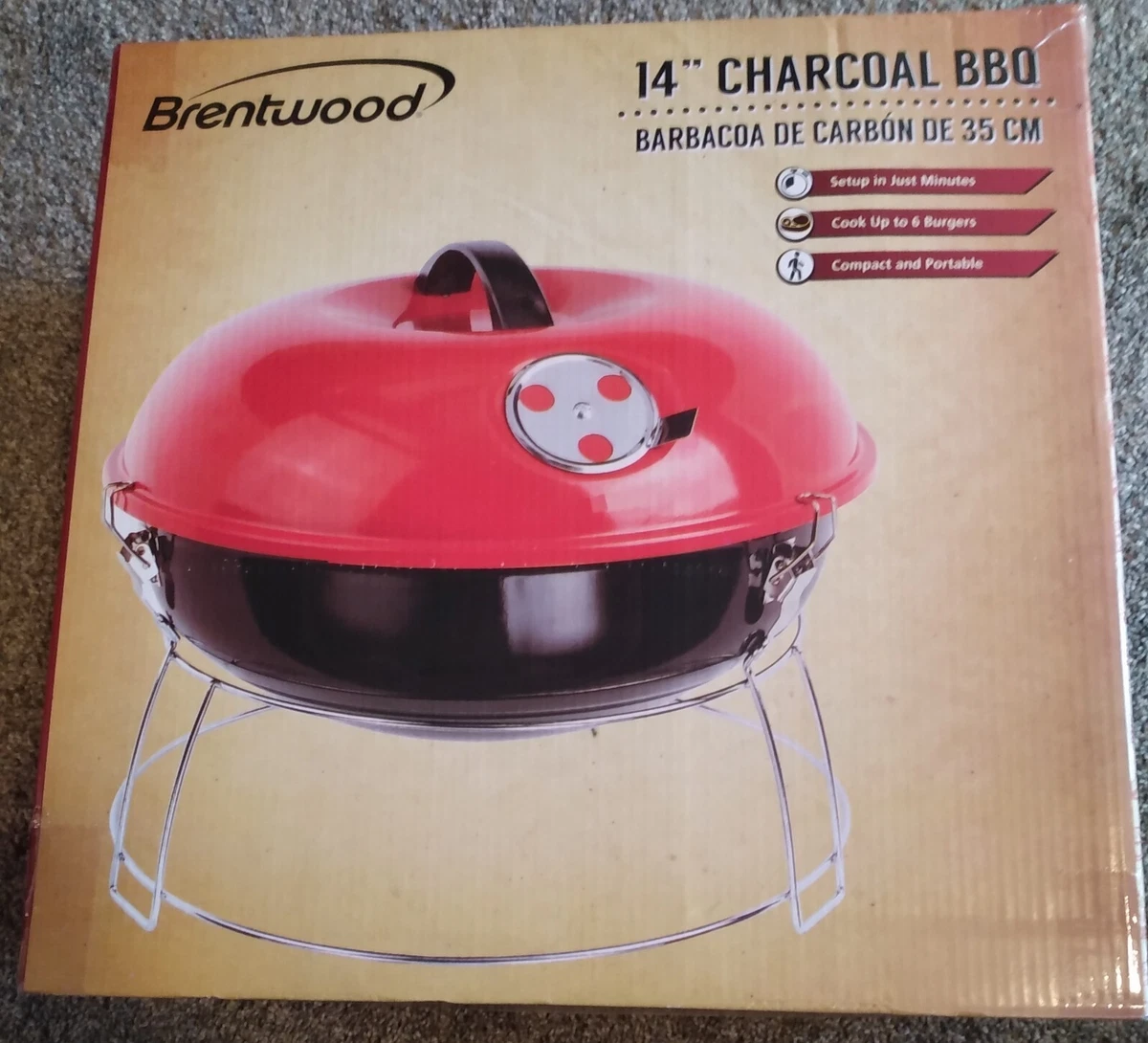 Red Charcoal Medium Barbecues, Grills & Smokers for sale | eBay