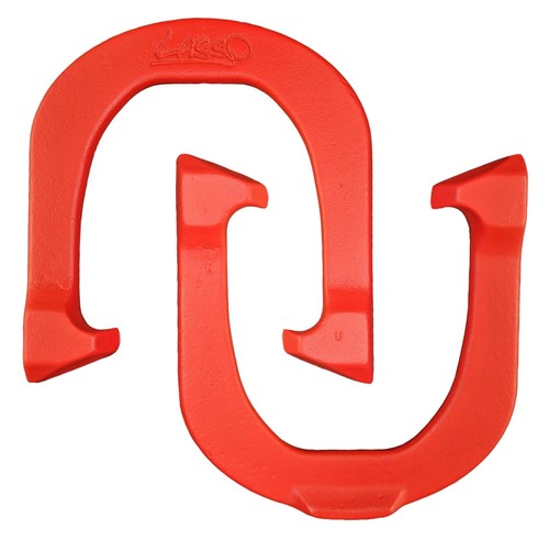 Lasso Highly Durable Pro Pitching Horseshoes- 2 Pair, Red/Blue, Made in USA - Picture 3 of 5