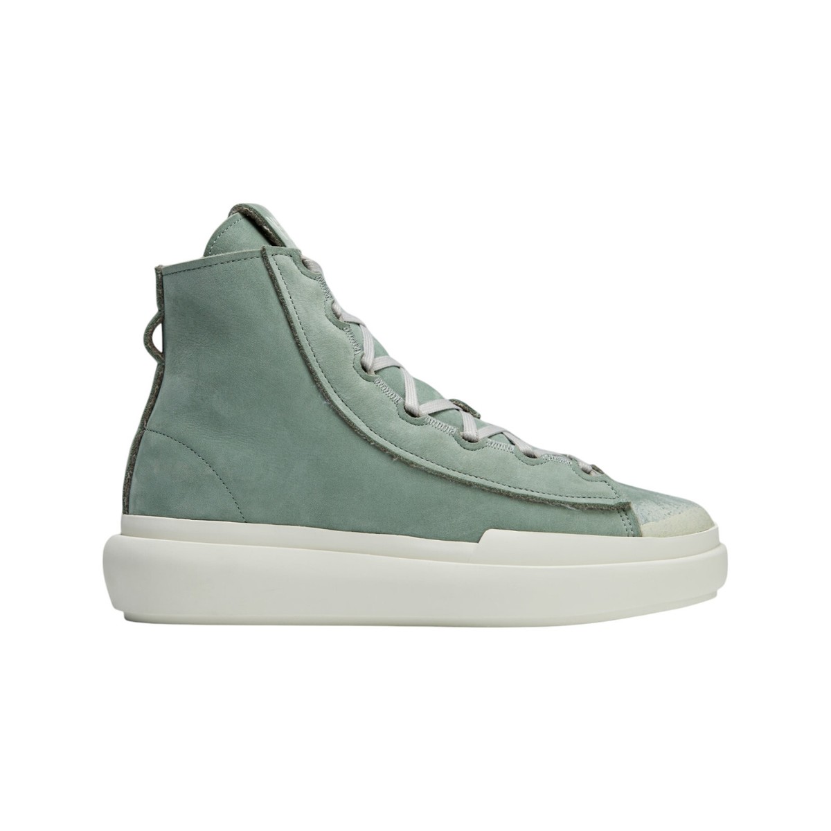 Adidas Y-3 Yohji Yamamoto Green Leather Nizza Hi Sneakers