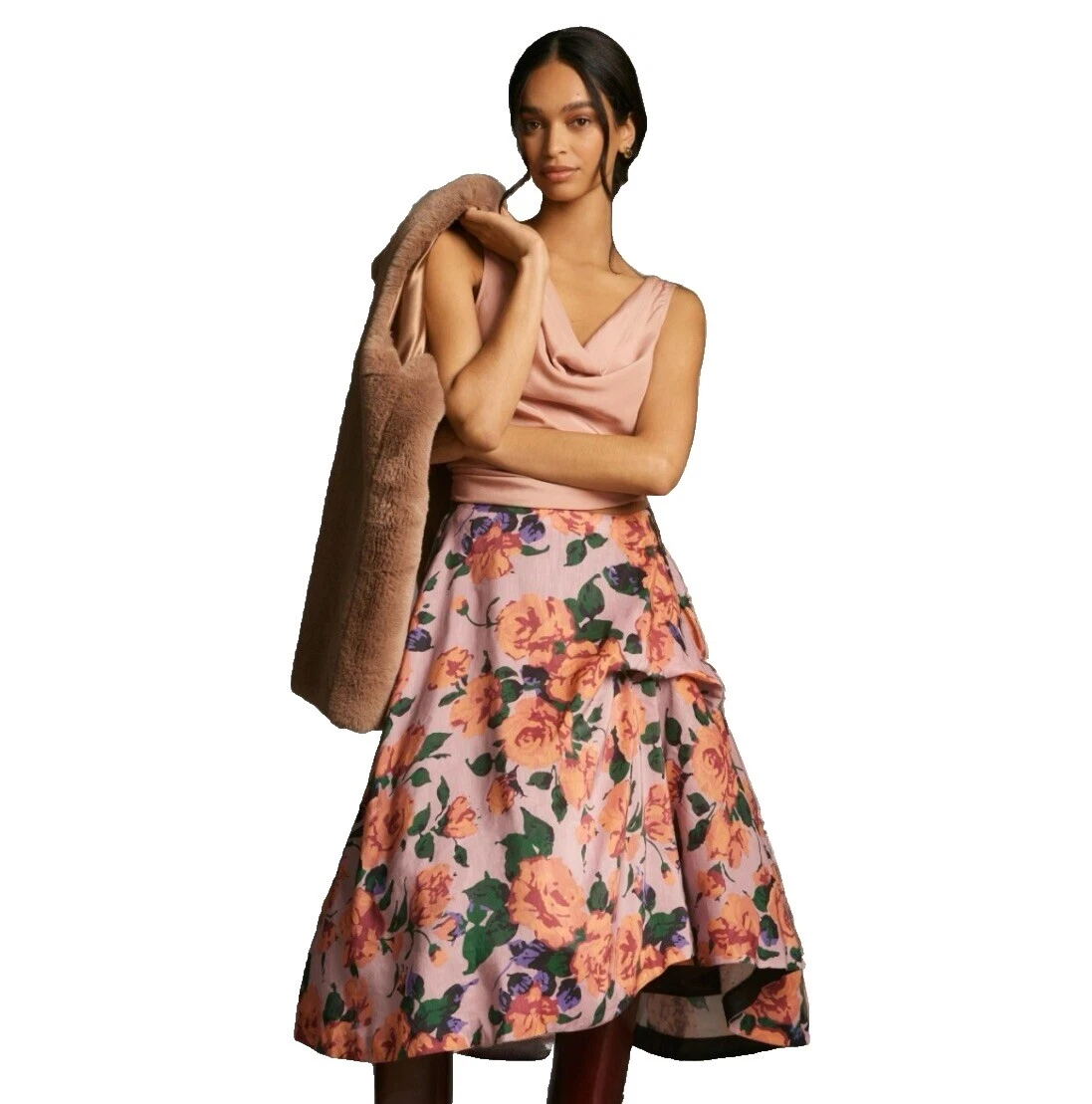 Faldas para mujer Anthropologie de lino línea A