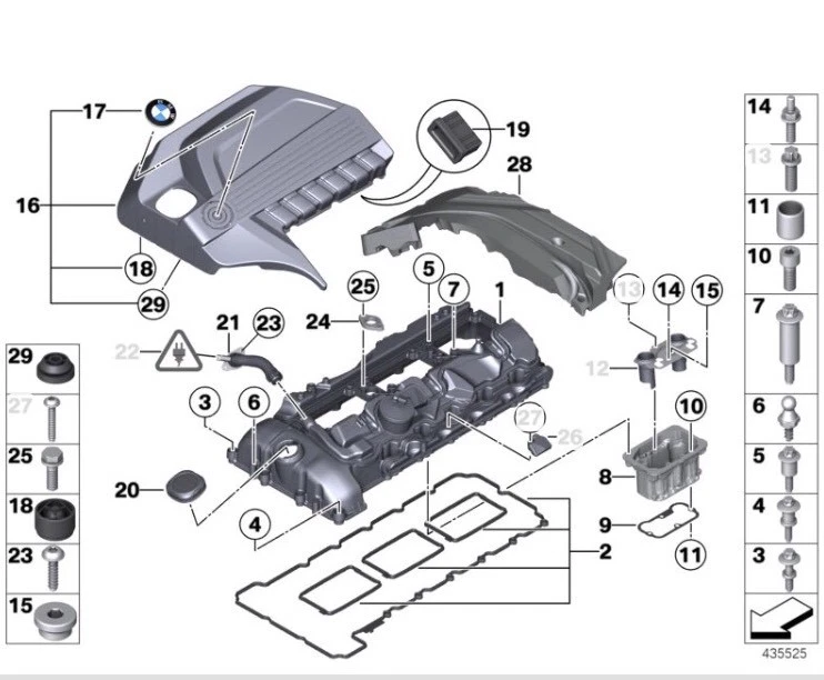 Bmw x5 valve cover gasket top