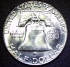 1955 BU Uncirculated Franklin Silver Half Dollar HD14
