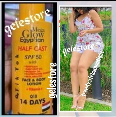 Mega glow egyptian face & body lotion [TIK TOK]400mlx1 spf 50 Super   effective