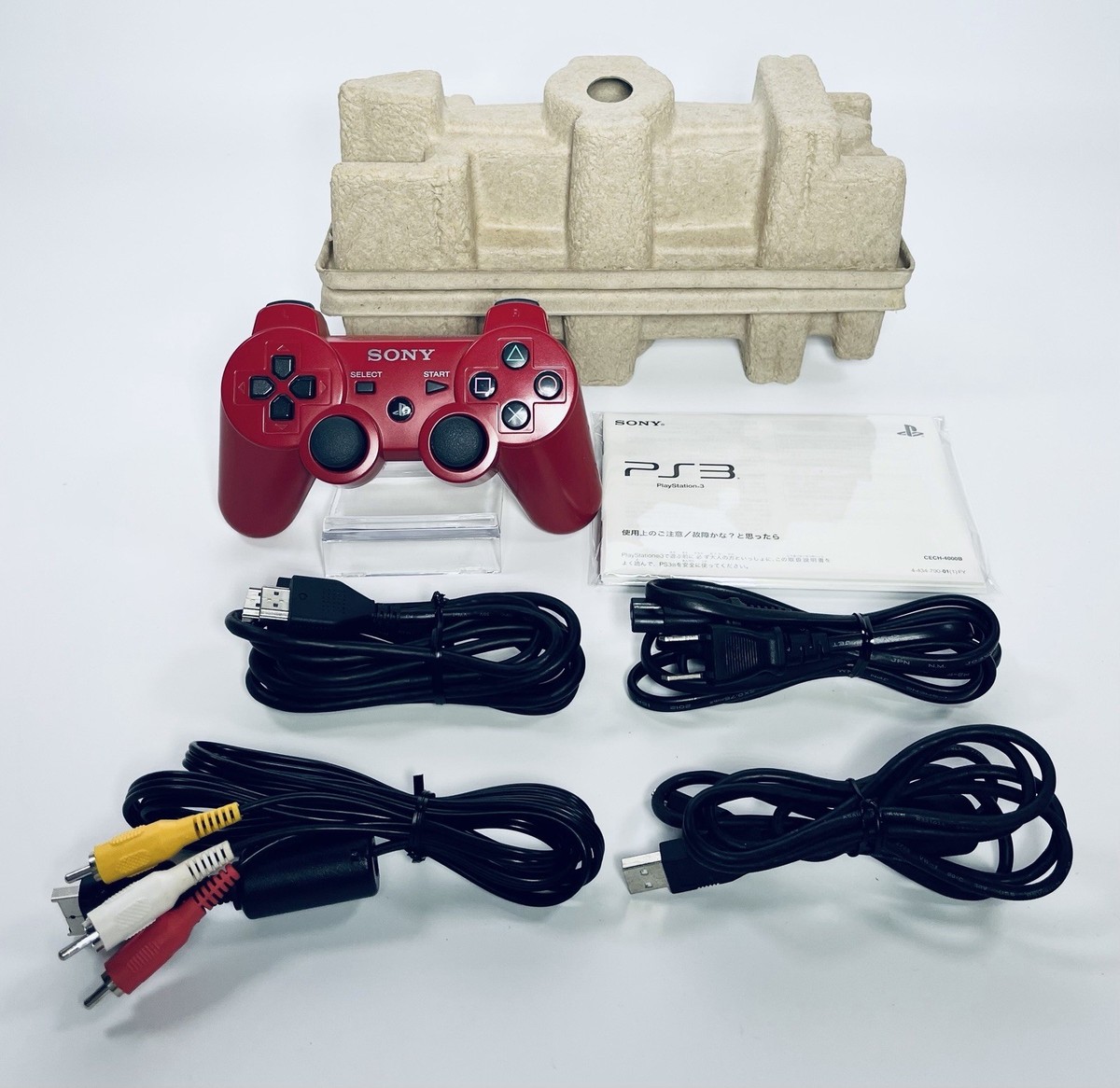 🔥RARE Sony PS3 CECH-4000B 250GB ❤️ Garnet Red 🎮 1 Controller