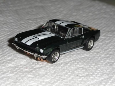 AFX Mega G+ '65 SHELBY GT350 1.7 Ivy Green/White Stripes HO Slot Car BODY 22150