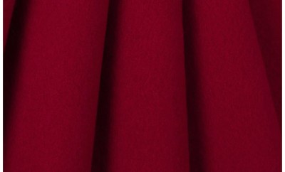 $36 for 2 Yards, Bright Red 60%wool For Coat. Blazer. Shawl. Cape & Hat #163