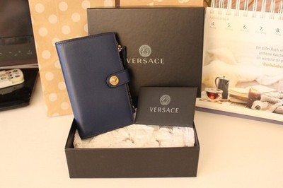 Versace Damen Portemonnaie in Blau NEU OVP
