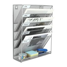 EasyPAG 5 Tier Wall File Holder, Mesh Hanging Folder Organizer with Classify