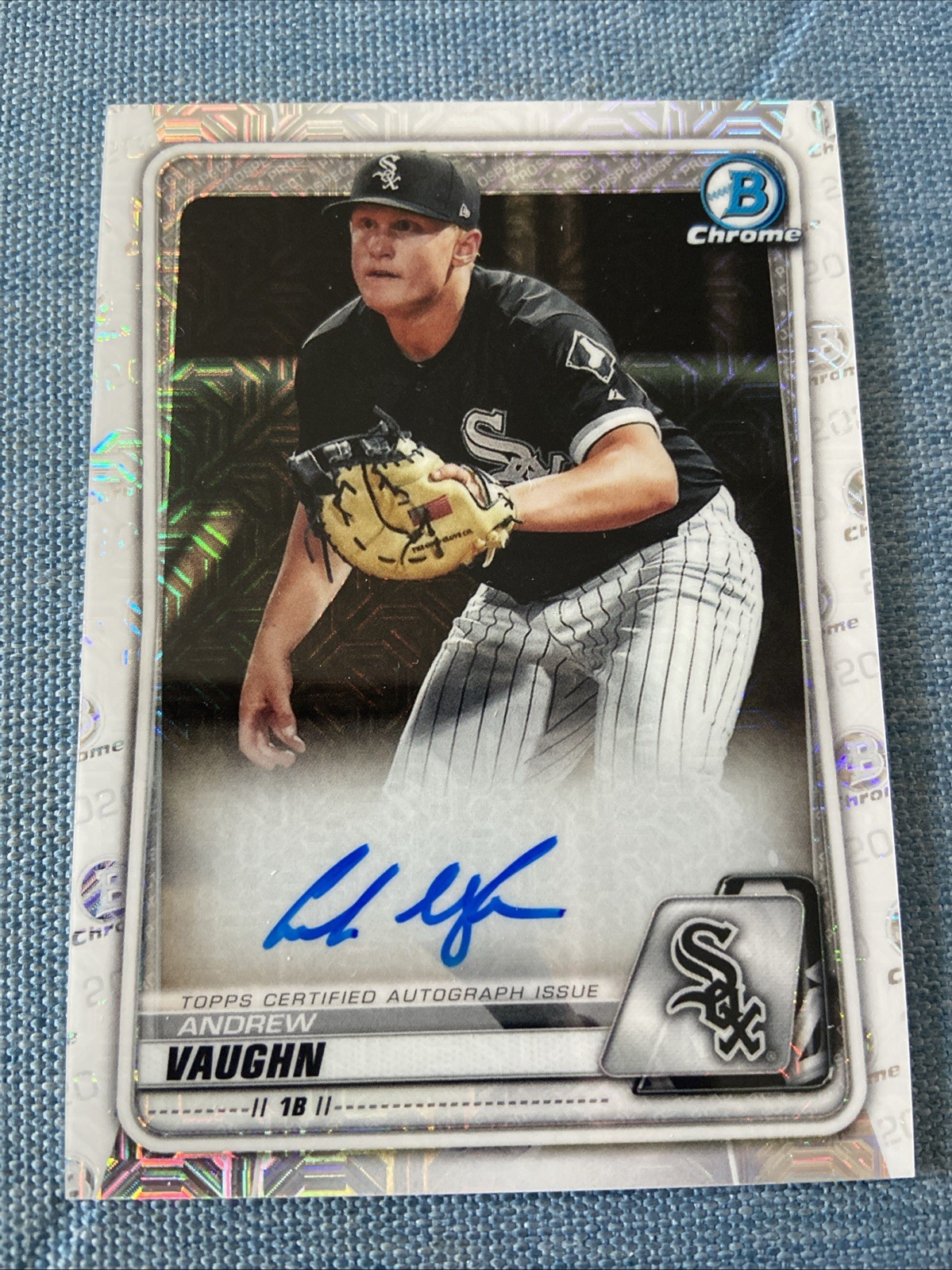 2020 Bowman - Mega Box Chrome Mojo Autographs Andrew Vaughn #BMA-AV (AU, RC)