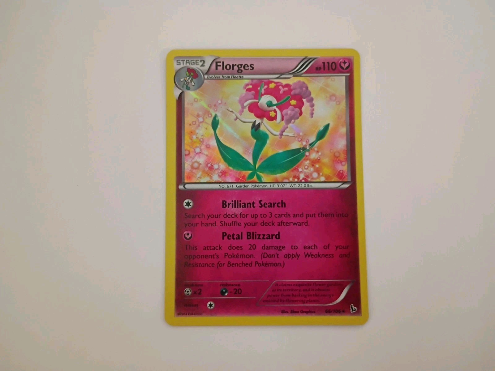 Florges 66/106 (LP) Holo Rare XY Series: Flashfire 2014 Pokemon Card