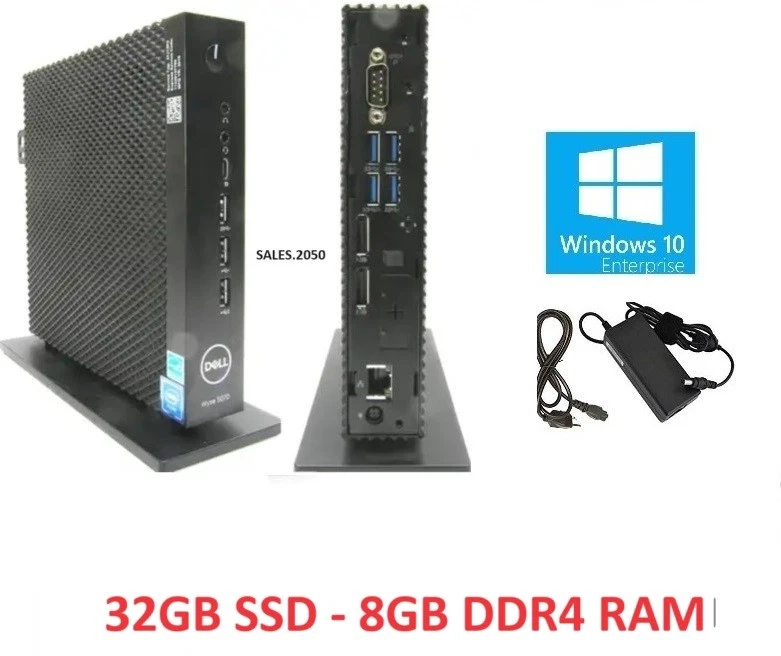 WiFi WYSE Dell 5070 Thin Client Intel Quad Core 32GB 8GB RAM TPM 2.0 RS232 POWER - Image 2 of 4