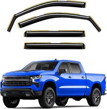 in-Channel Window Visors Rain 2019-2024 Trucks Chevy Silverado/GMC Sierra 1500