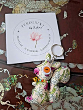 Handmade Squirrel Keychain Floral Charm