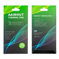 Aairhut Thermal Pad 20W/m.K, 100x50x1mm Silicone Cooling Non Green