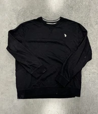 US Polo Assn Mens Size XL Long Sleeve Pullover Luxury Feel Sweater Black Classic