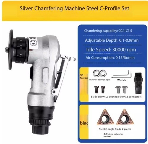 Mini Pneumatic Chamfering Machine 45 Degree Portable Metal Trimming Machine - Afbeelding 19 van 25