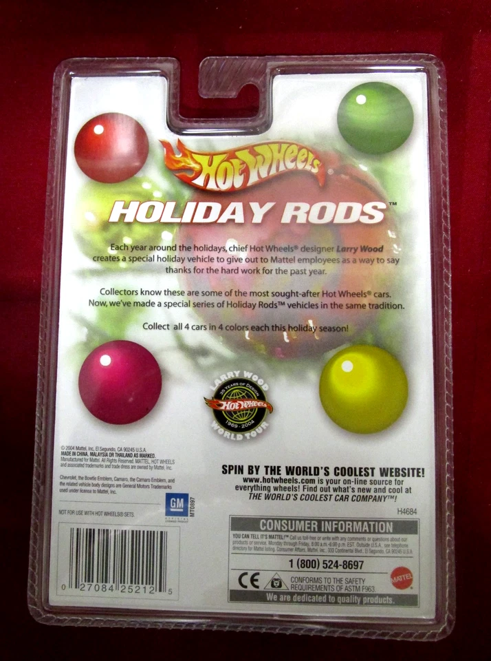 Hot Wheels Holiday Rods Larry Wood Ltd. 2004 Chevrolet Camaro azul edición 67 Foto 2 de 2