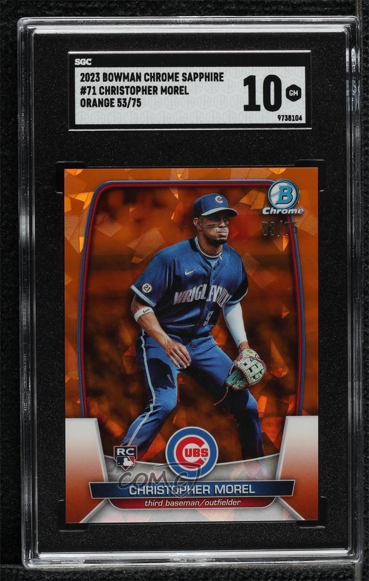 2023 Bowman Chrome Sapphire Edition Orange /75 Christopher Morel #71 Rookie RC