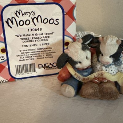 Mary Moo Moos We Make A Great Team Three Legged Race Cow Figurine