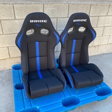 Bride Low Max Style Recliner Blue Bucket Seats Brand New Set 2 Bride Low Max Style Recliner Blue Bucket Seats Brand New Set 2