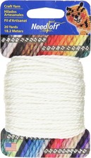 Needloft Plastic Canvas Yarn, 20 yards - White