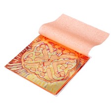 5 Sheet Gold Leaf Sheet, 5.5"x5.5" Booklet Paper,Bronze Heart