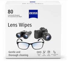 ZEISS Pre-Moistened Glasses Lens Cleaning Wipes, 80 Count Pack