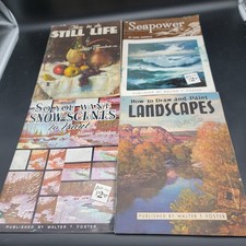 Vintage Walter T Foster Art Instruction Books Lot Still Life Seapower Lot Of 5