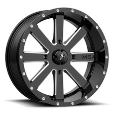 Msa Offroad Wheels M34 Flash 20x7 4x156 Gloss Black Milled Wheel 20 0mm Rim