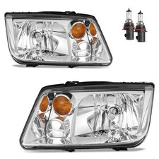 Headlights Assembly W/Bulbs for 1999-2005 VW Jetta Mk4 Models, Driver  Passe...