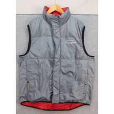 Polo Ralph Lauren Polo Jeans Company Men's XL Orange Lined Grey Down Puffer Vest