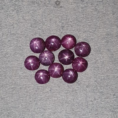 17.00cts Natural Star Ruby Gemstone Cabochon Round 6mm-6.5mm Lot July Birthstone