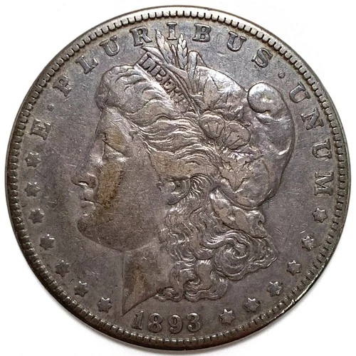 1893 $1 Morgan Silver Dollar BETTER DATE: XF Details