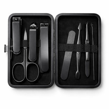 Men Nail Grooming Kit 8pcs Manicure Set with Travel Case Stainless Steel