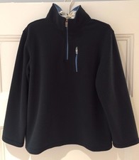 L.L. BEAN BOYS FITNESS FLEECE 1/4 ZIP PULLOVER NAVY SIZE L 6X-7