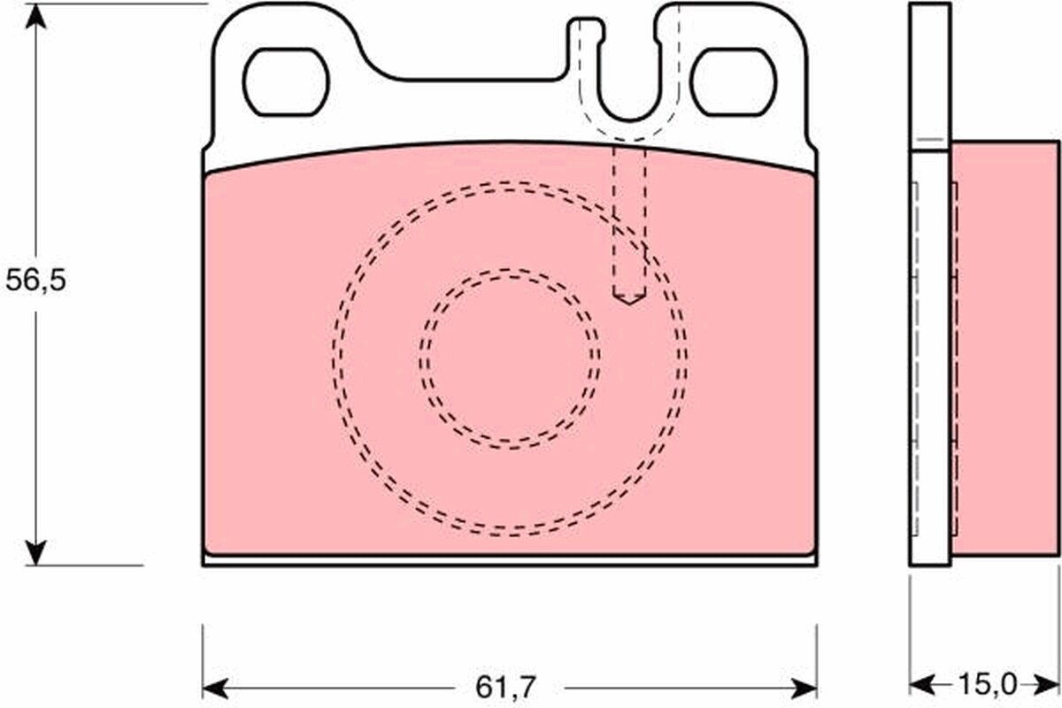 GDB1331 TRW Brake Pad Set, disc brake for MERCEDES-BENZ