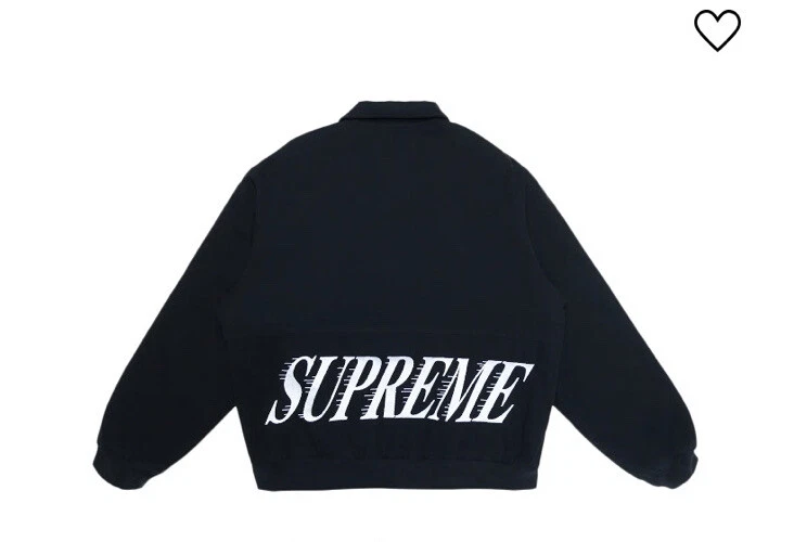 Veste universitaire en sergé Supreme noire taille XL