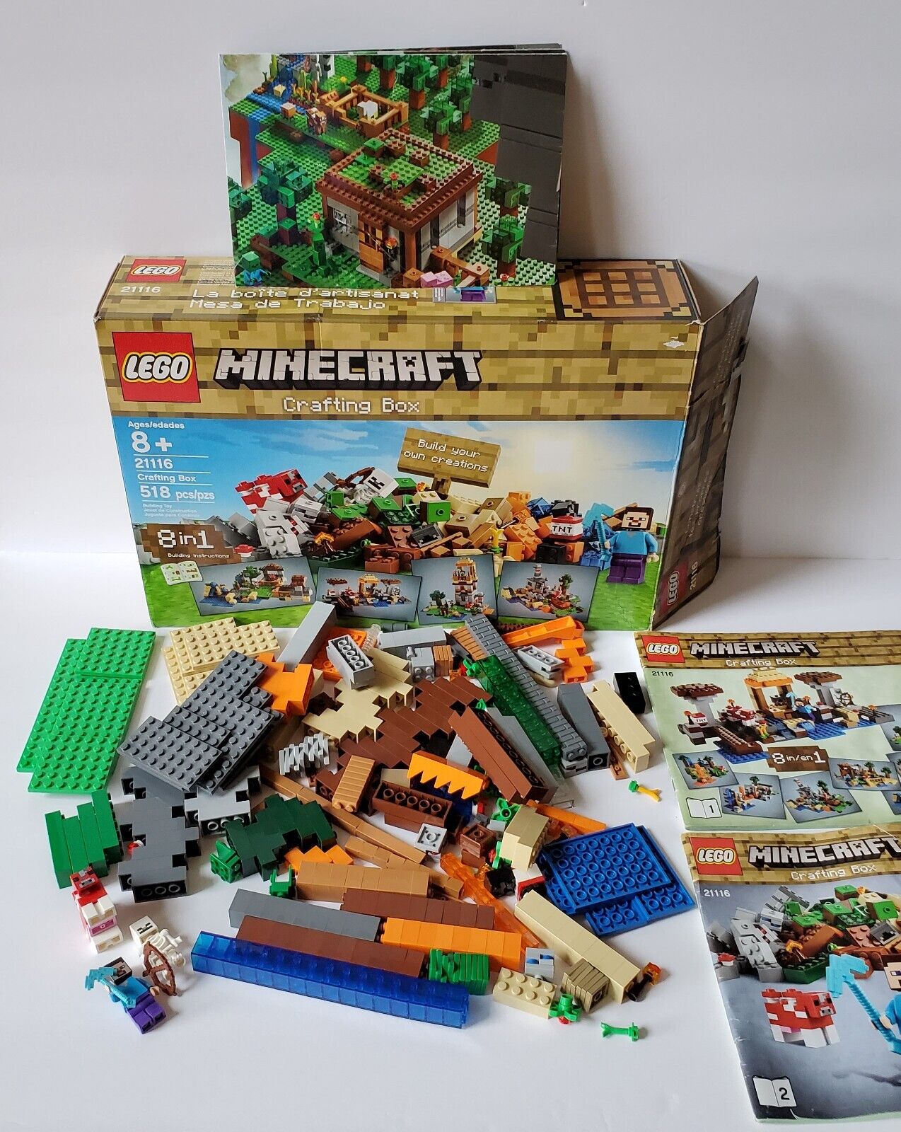 16pcs Minecraft Blocs de construction assemblés Jouet Lego