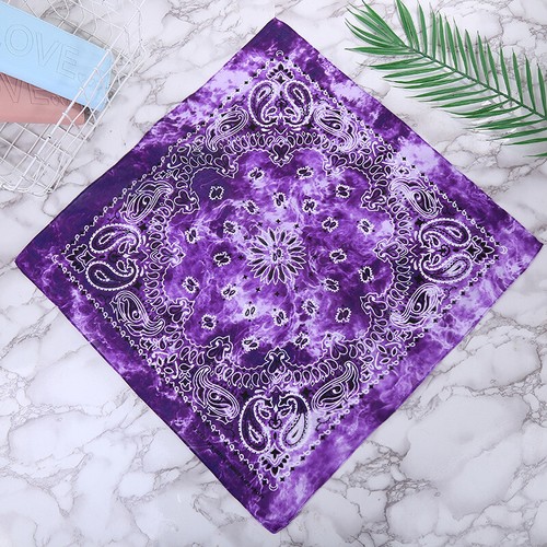 Tie Dye Bandana Paisley Classic Paisley Hippie Scarf Head Wrap Tie-Dye Bandanas - Picture 17 of 20