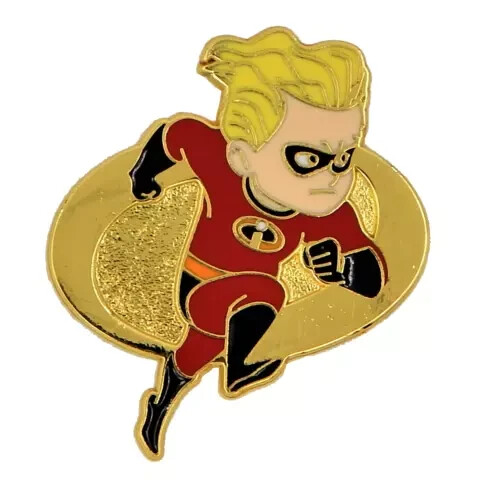 The Incredibles Dash Parr Gold Super Hero Individual Disney Park Trading Pin